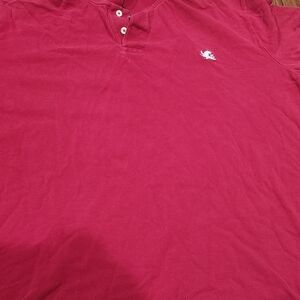 red y2k short sleeve polo shirt